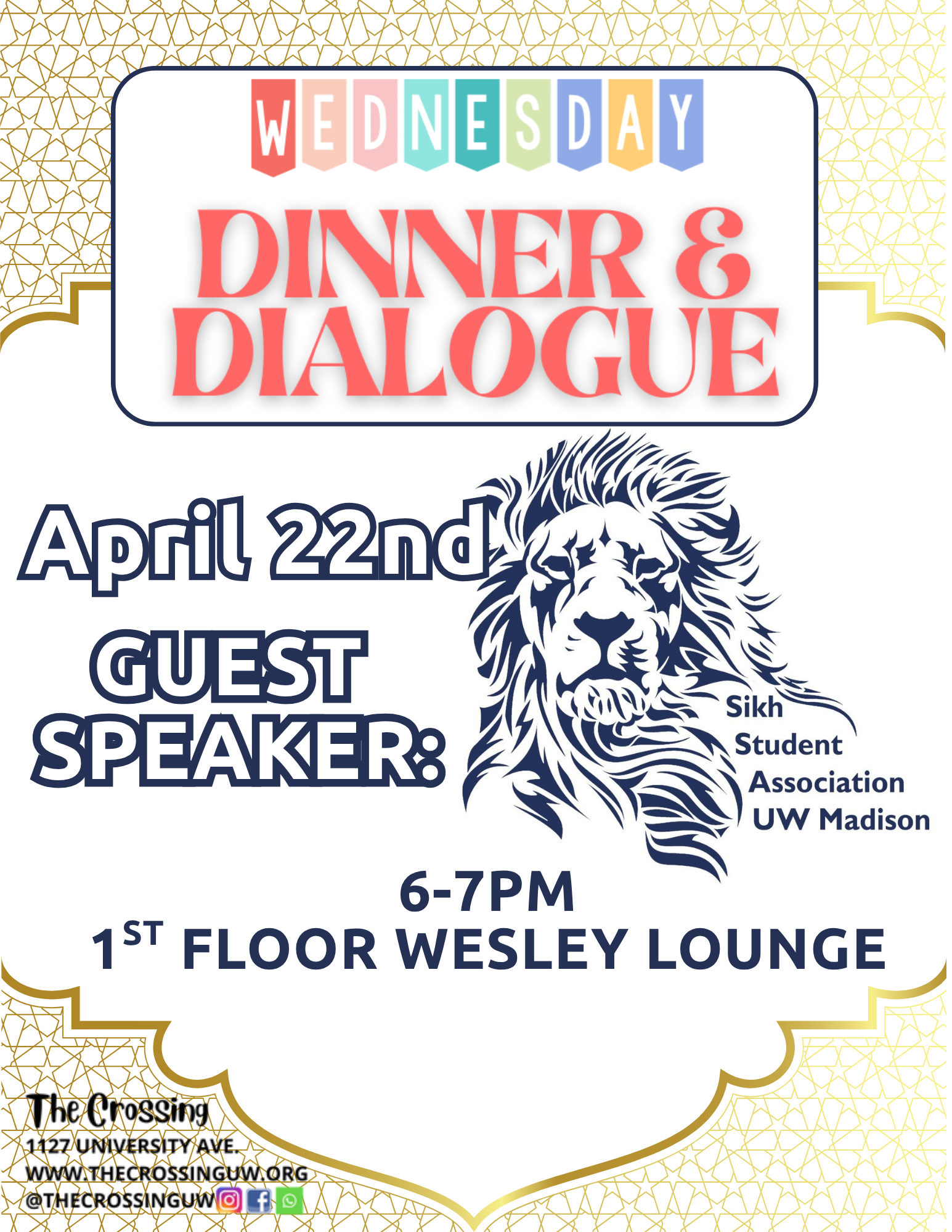 Wednesday Dinner &amp; Dialogue 