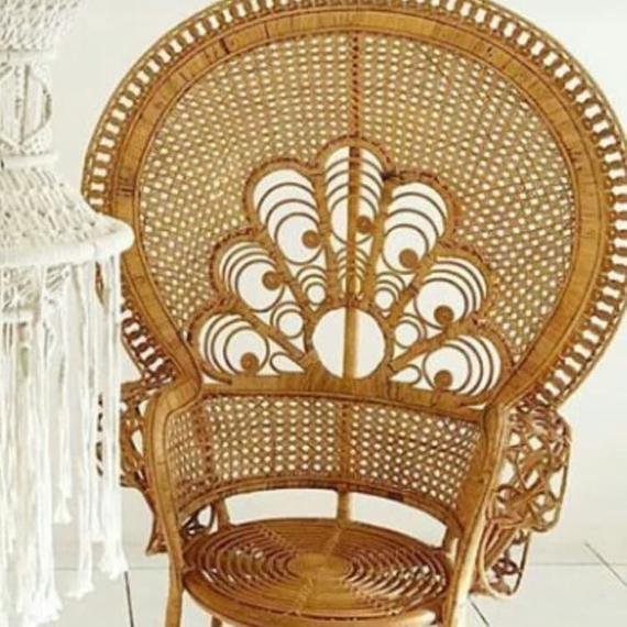 Etsy - Rattan Peacock Chair Natural
