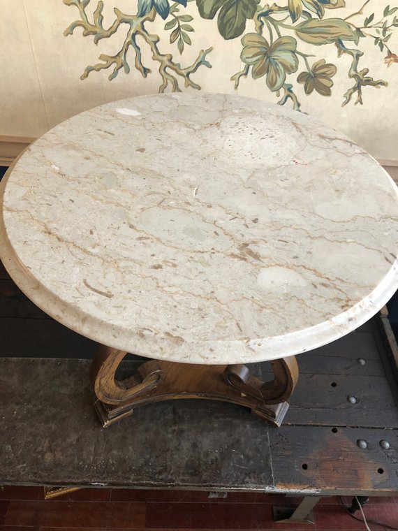 Etsy - Vintage Petit Marble-Top Table