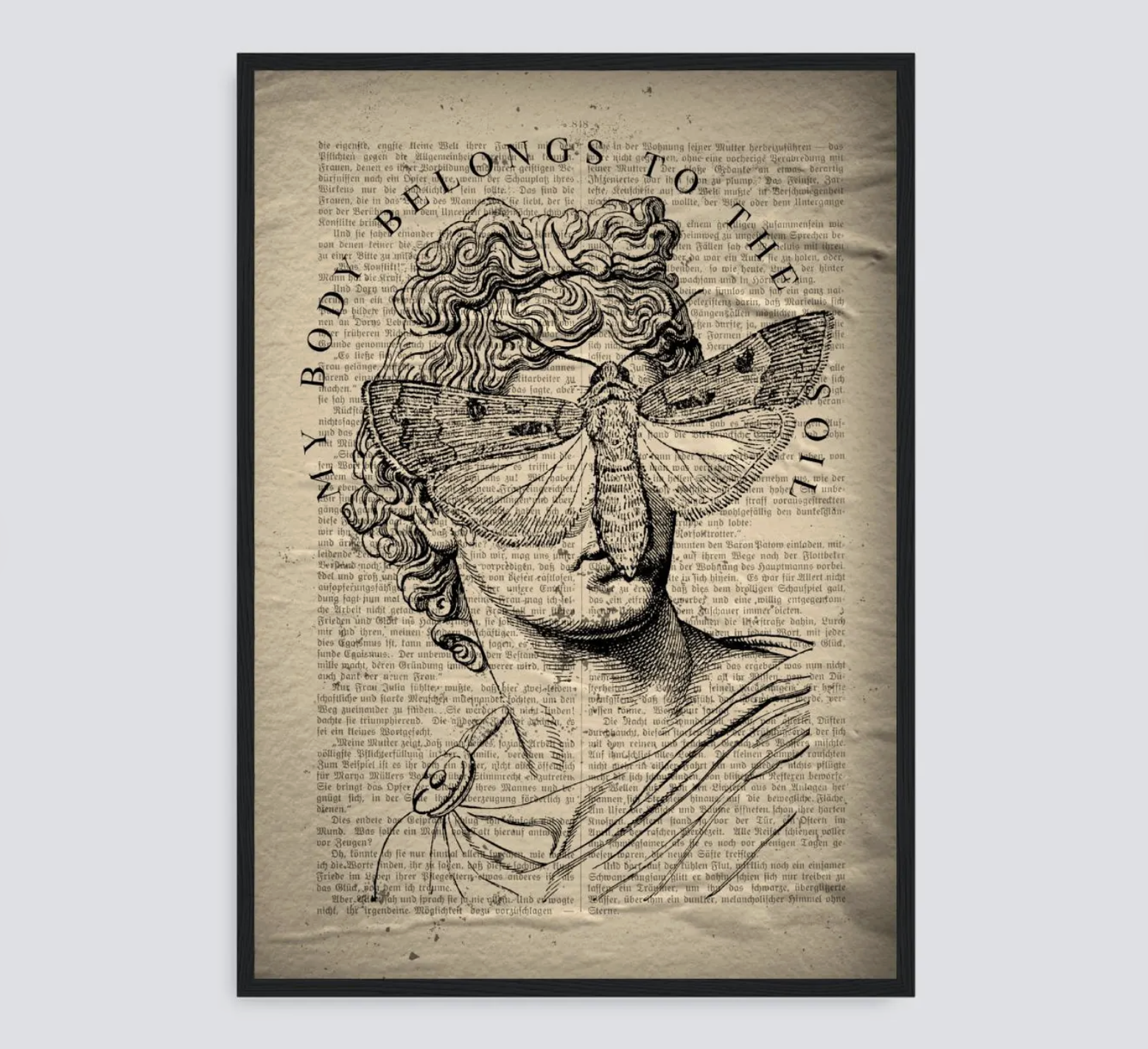 green academia bedroom decor - wall 1.png