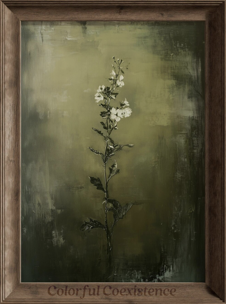 green academia bedroom decor - wall 8.png