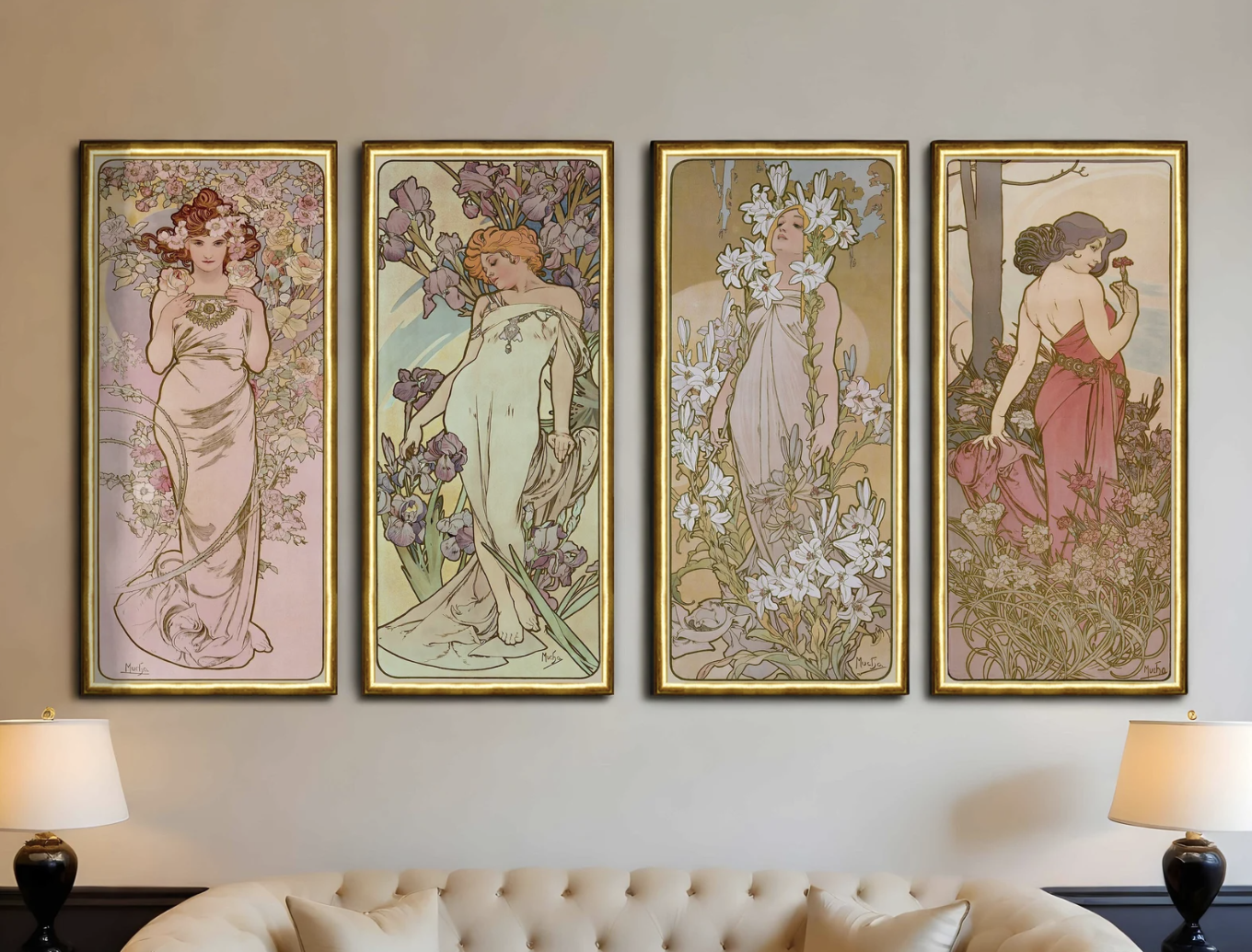 art nouveau interior design - wall 4.png