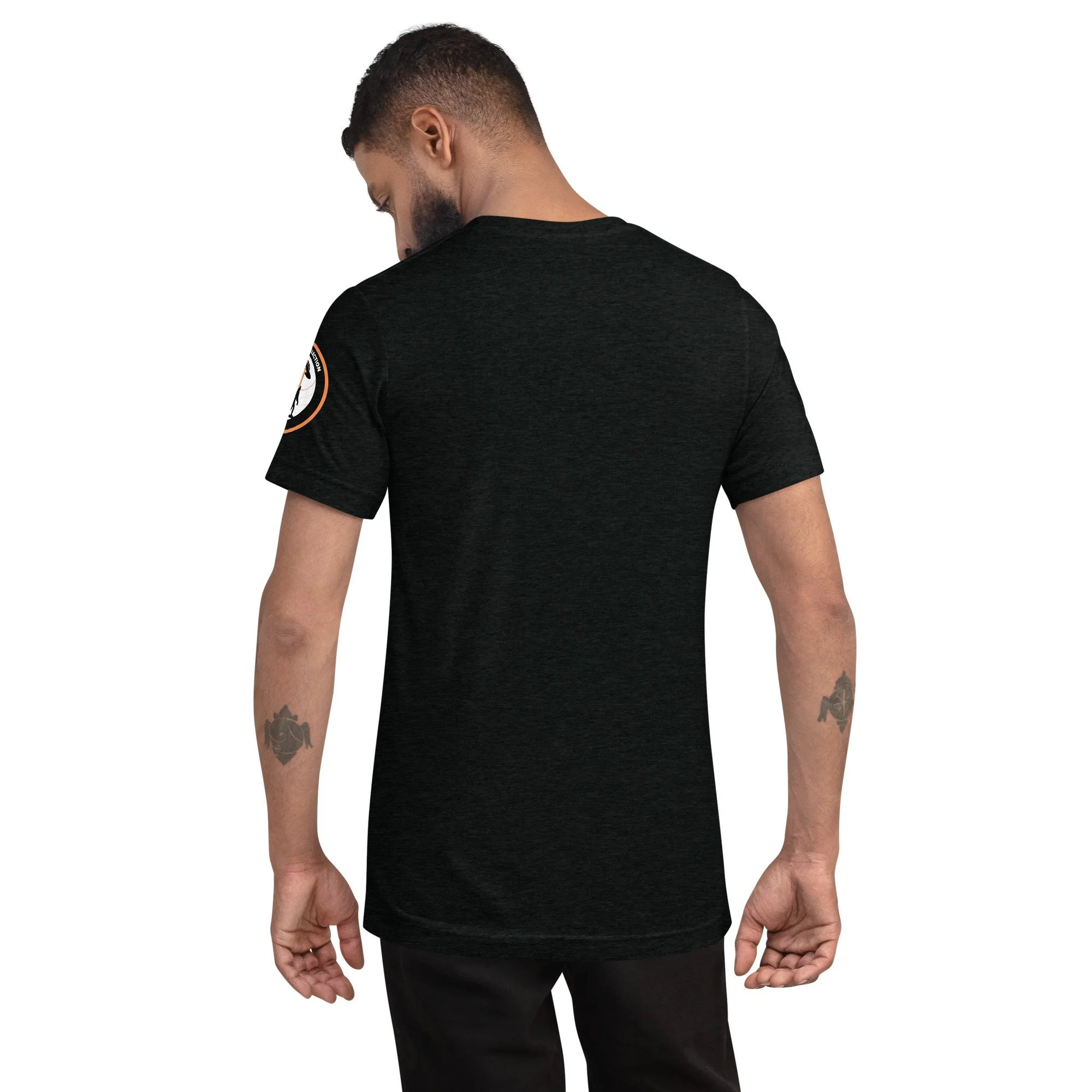 SheepSquatch - Orange on Black Tee