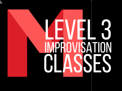 Large Red M with words Level 3 Improvisation Classes