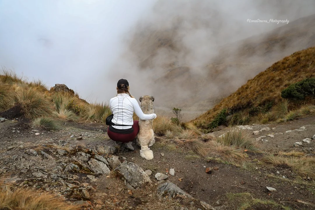 A mist-covered view from Dead Woman's Pass on the Inca Trail.