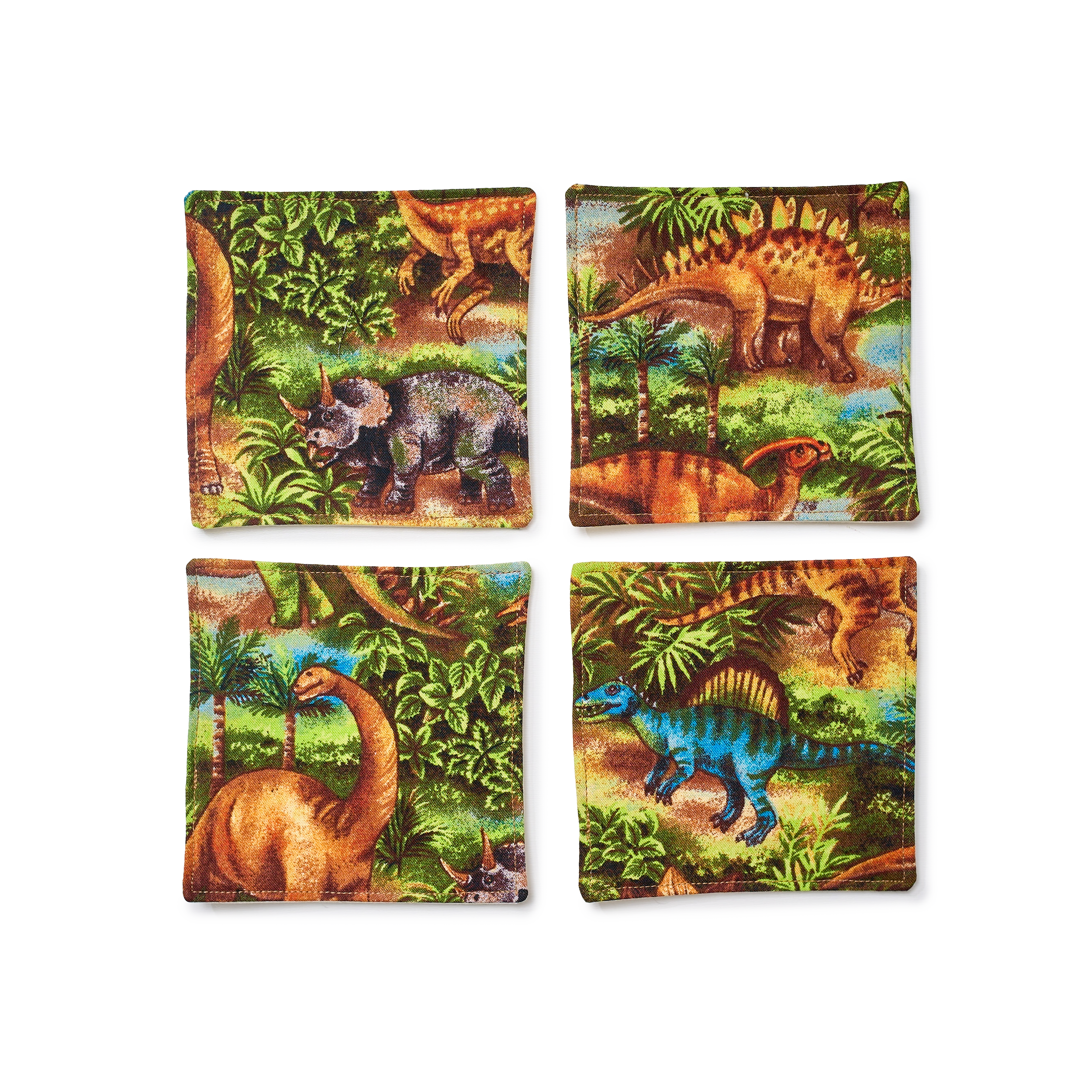 Dino Fabric Coasters