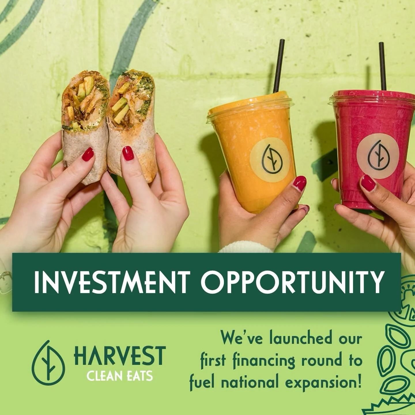 HARVEST Clean Eats is proud to launch our first investment round as we take our brand across Canada.

What started as a single idea in&nbsp;Bedford, Nova Scotia&nbsp;has grown into a&nbsp;proven, scalable brand&nbsp;with strong unit economics, an exp