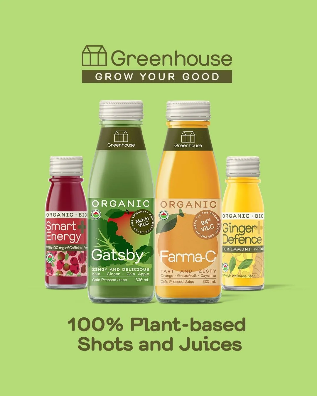 @greenhousejuice has landed at HARVEST 🌱

Starting today, we&rsquo;re welcoming a curated selection of cold-pressed Greenhouse juices and shots to our menu &mdash; made from organic, plant-based ingredients.

Meet the lineup:
🍎 Smart Energy
🫚 Ging
