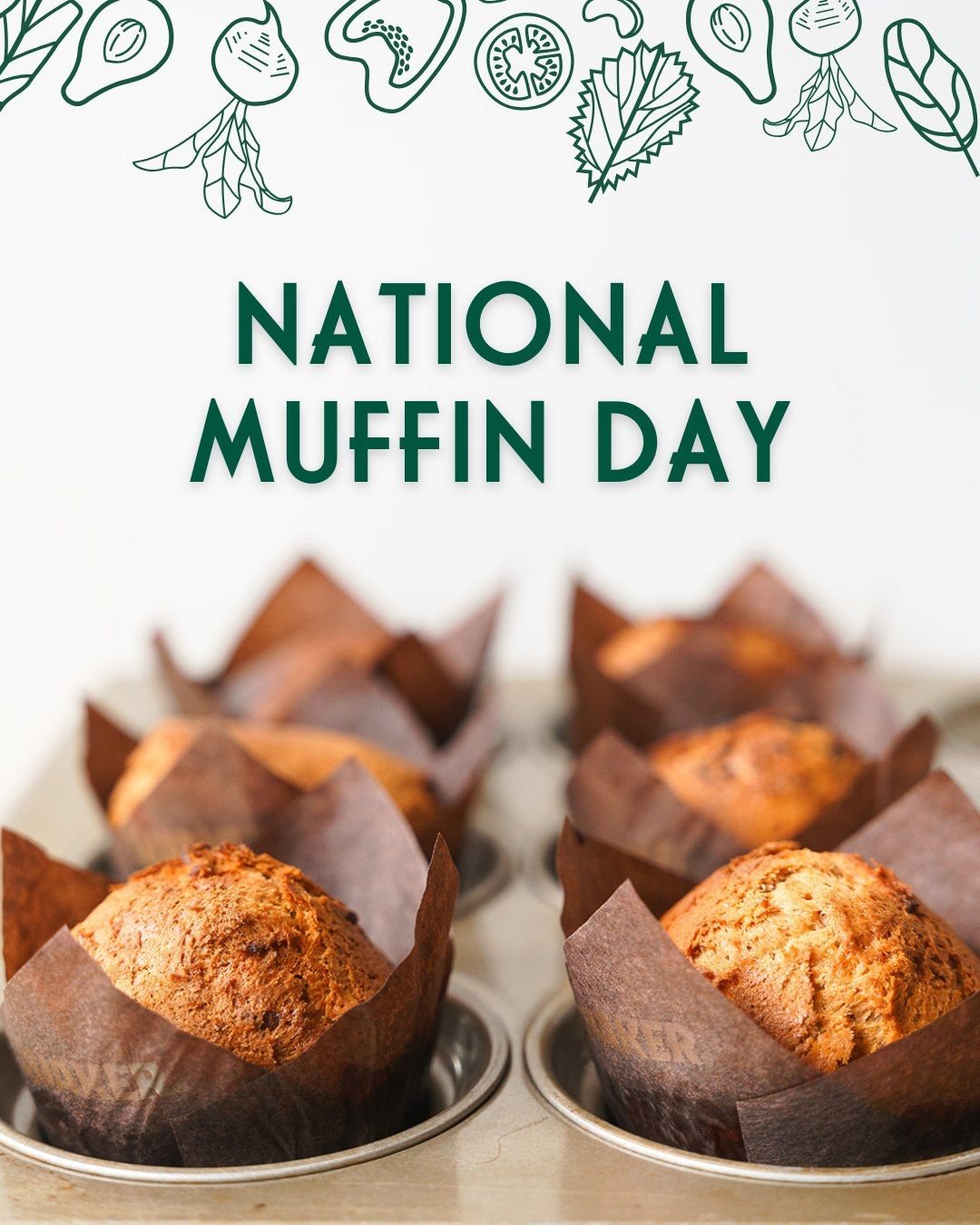 Happy National Muffin Day! 🧁

Stop by for fresh muffins to enjoy any time of day, morning, afternoon, or whenever the craving hits.

Which one are you grabbing first, Chocolate Chunk or Carrot? 💚

HarvestCleanEats | NationalMuffinDay | HealthyEats 