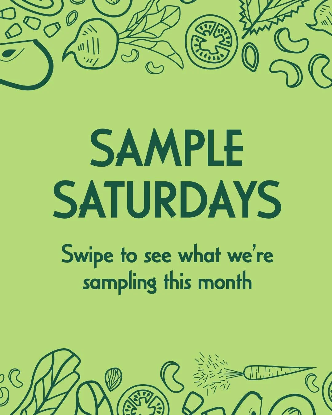 Something exciting is happening every Saturday in May 👀

We&rsquo;re kicking off our May Sampling Series. This is a chance to try some of the amazing products we carry and collaborate with the brands we love. 

Stop by your local HARVEST and enjoy f