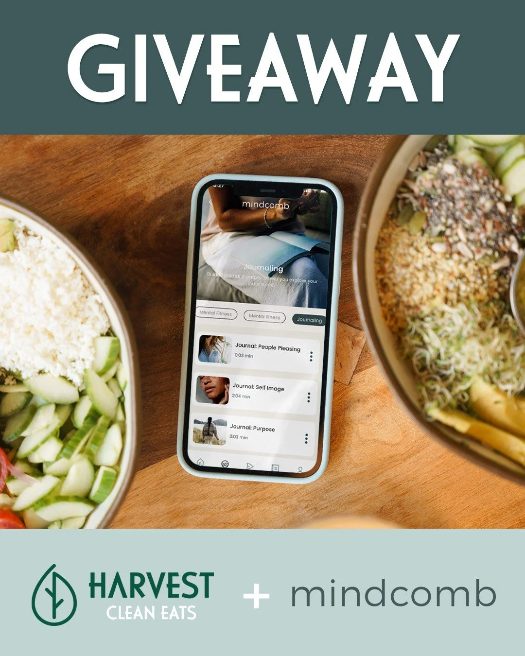 🧠💚 G I V E A W A Y 💚🧠

May is Mental Health Awareness Month. At HARVEST, we believe taking care of your mind and taking care of your body are the same commitment.

We've partnered with @mindcombapp, a daily mind training app built by psychiatrist