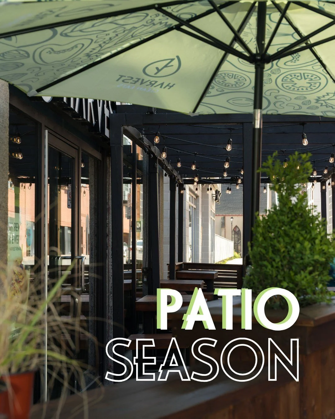 Patio season is here 💚

Our patios at Downtown Halifax, Bedford, and Downtown Moncton are officially open &mdash; just in time for summer.

Whether it&rsquo;s your morning coffee, a healthy lunch, an afternoon smoothie, or a relaxed evening dinner, 