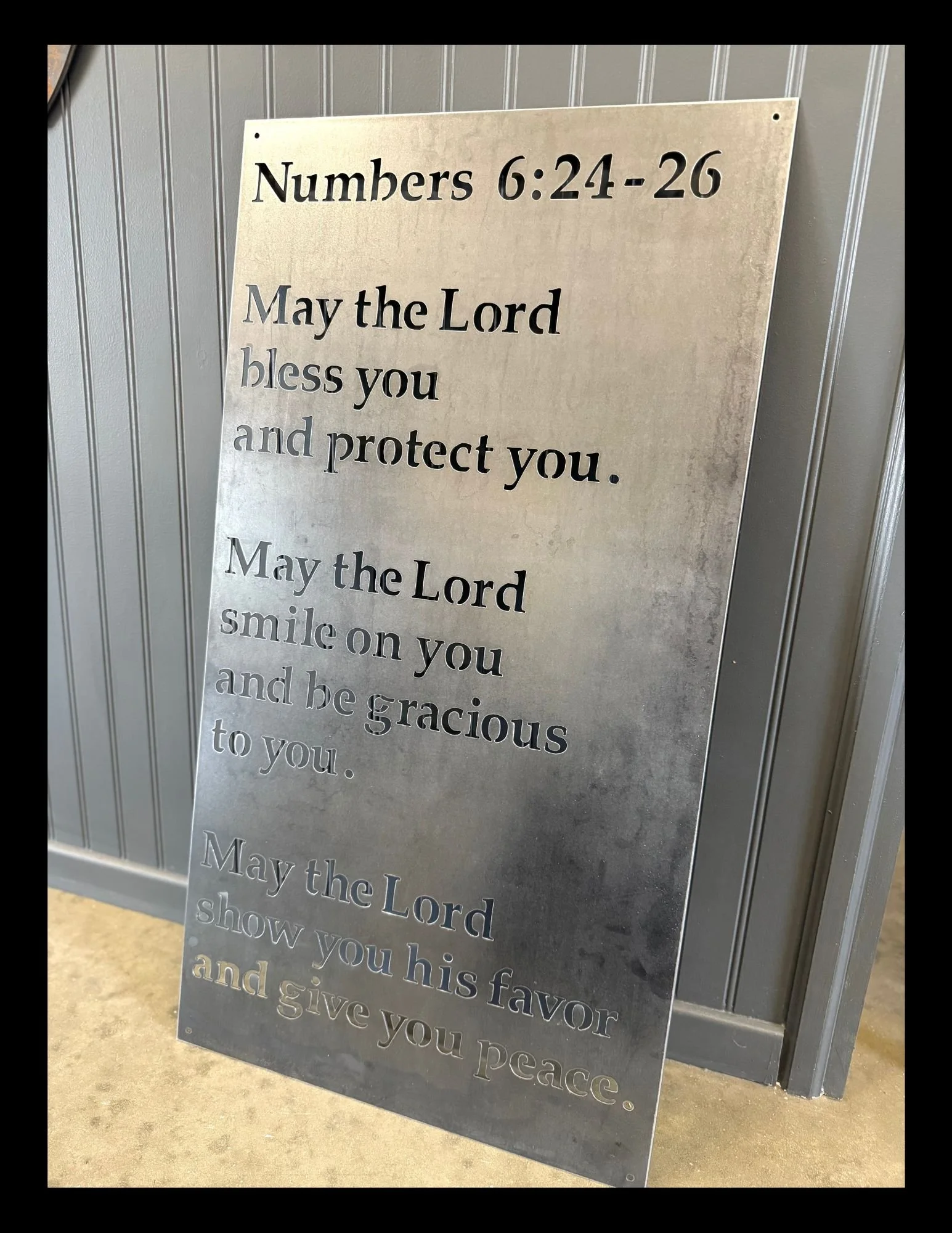 Scripture Wall Art; Number 6:24-26 — Metawood Design Co.