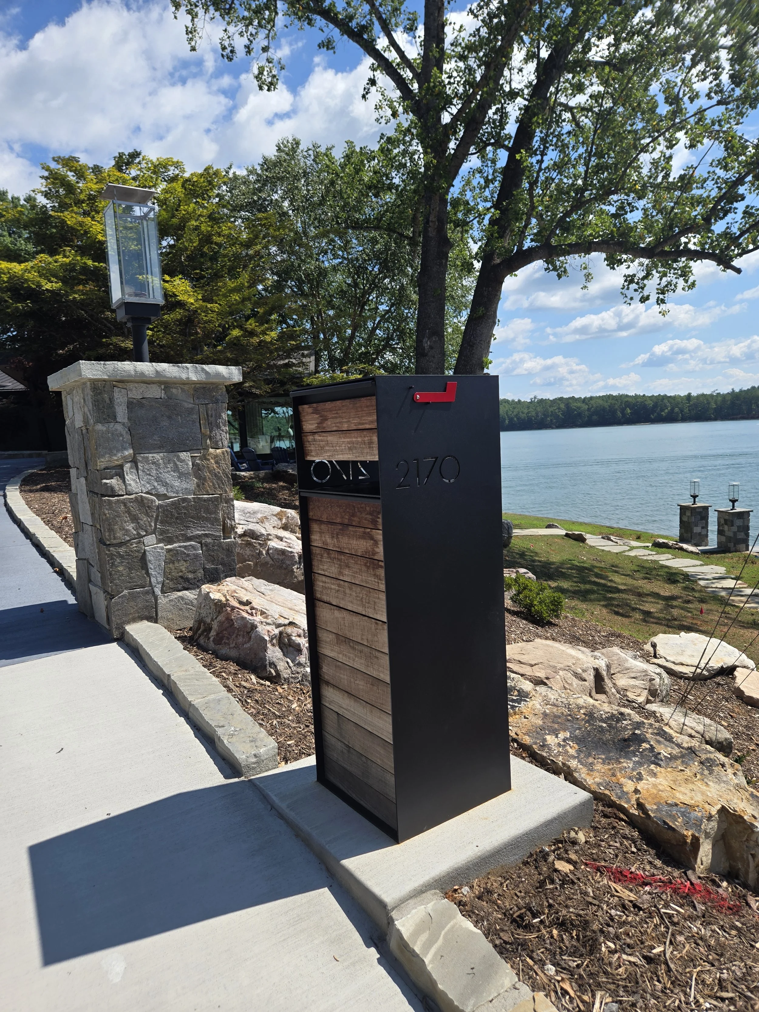 A refreshed mailbox that is powder coated. 