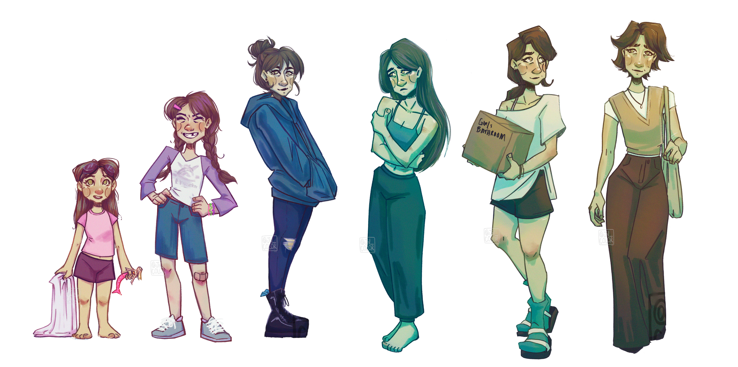 Design Explorations of "The Girl" from "Just a Moment"