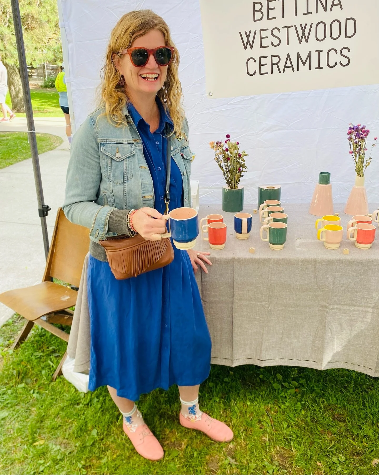@theloveofcolour and my Blue &amp; Pink Tumblers matched perfectly 😍

&hellip;
#tumblers #cups #ceramics #handmade