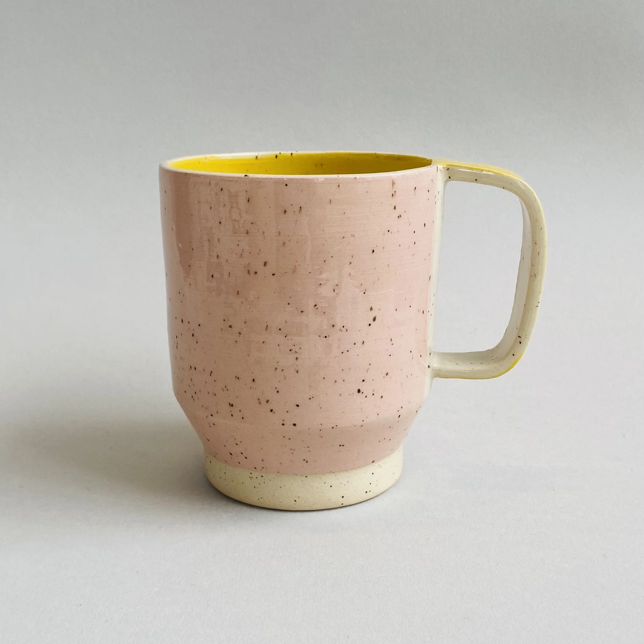 Pink & Yellow Stackable Two Toned Mug