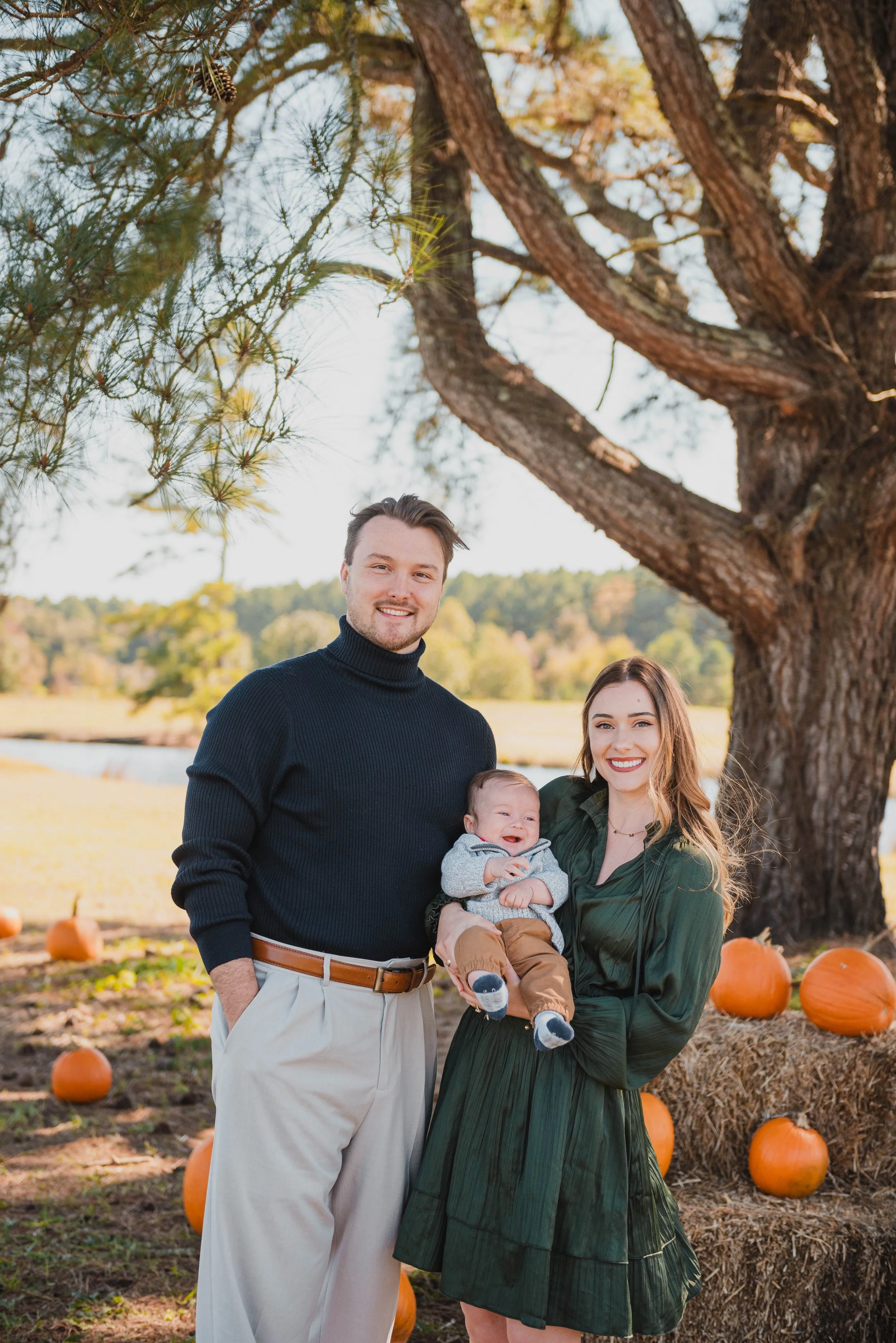 Outdoor family session by a Photographer in Durham County, NC capturing genuine smiles in natural light