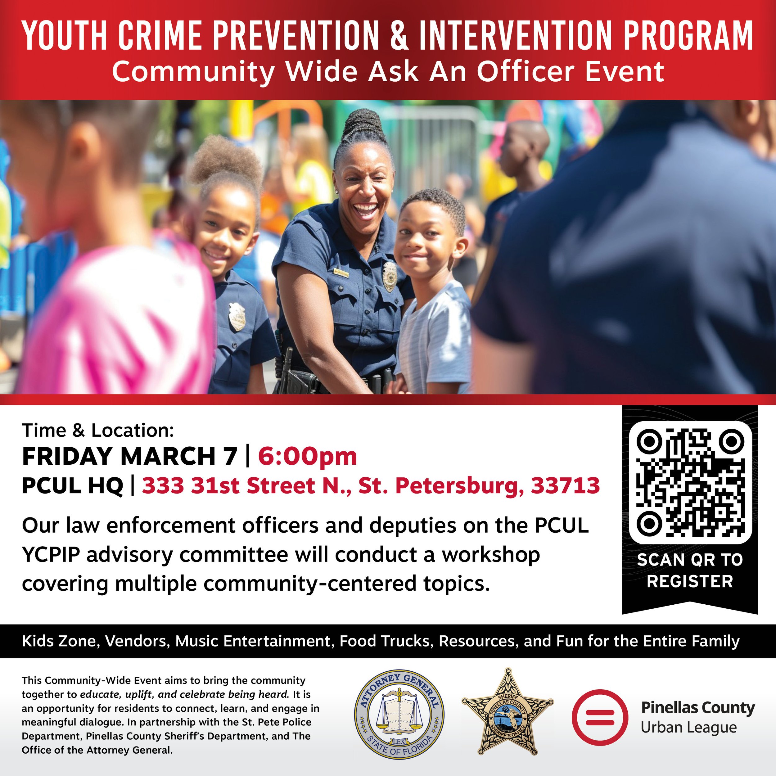 Youth Crime Prevention &amp; Intervention Program Community Wide Ask An Officer Event 