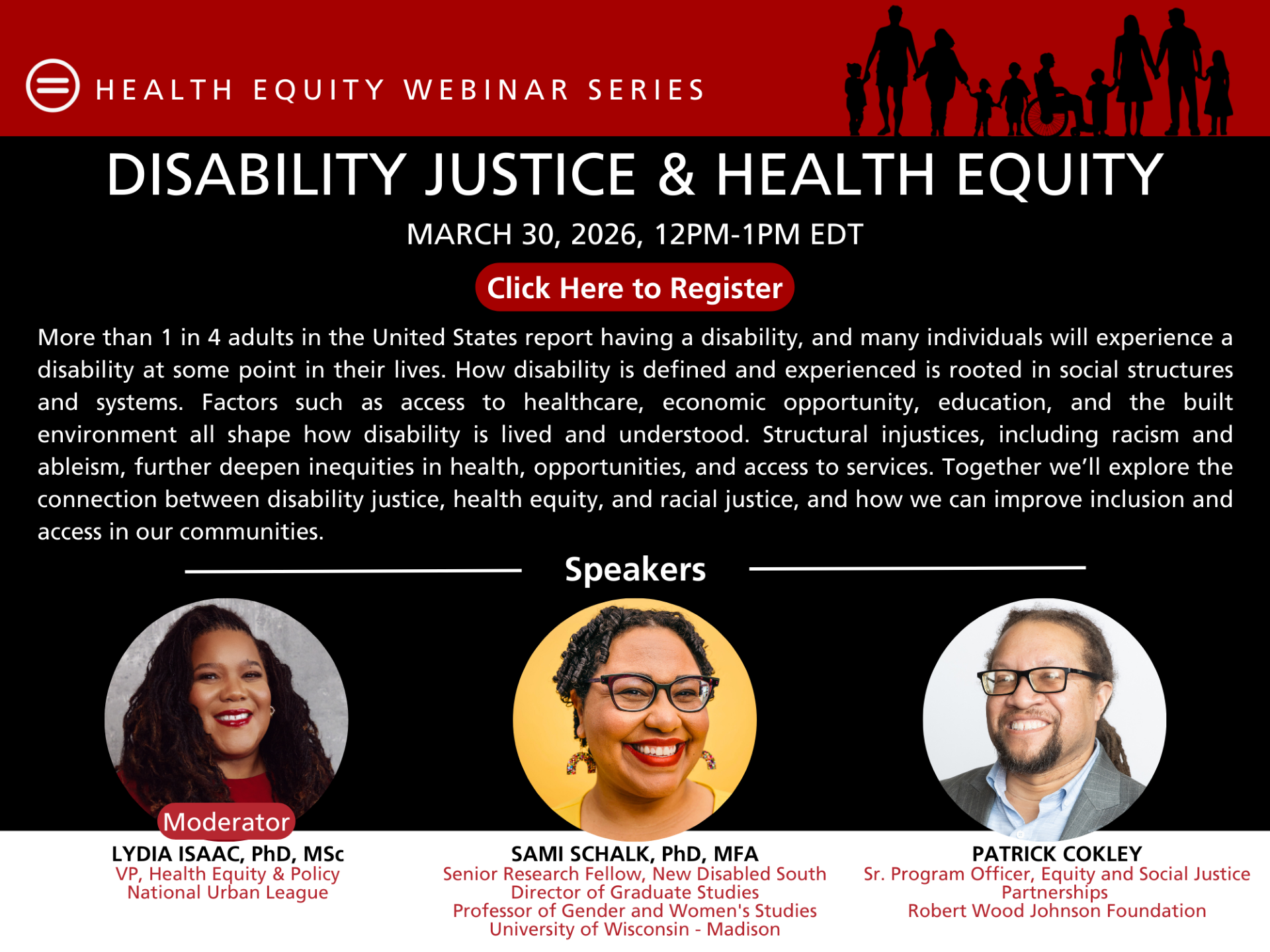 Disability Justice & Health Equity Webinar