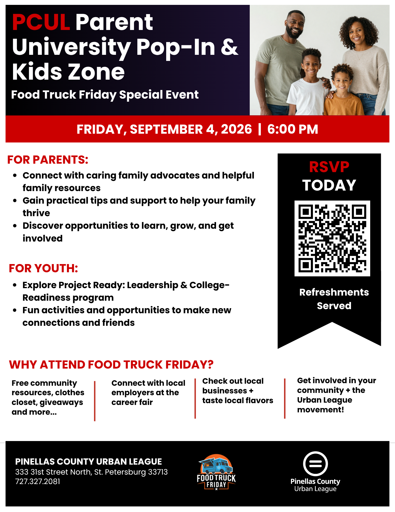 Parent University Pop-In and Youth Program Night