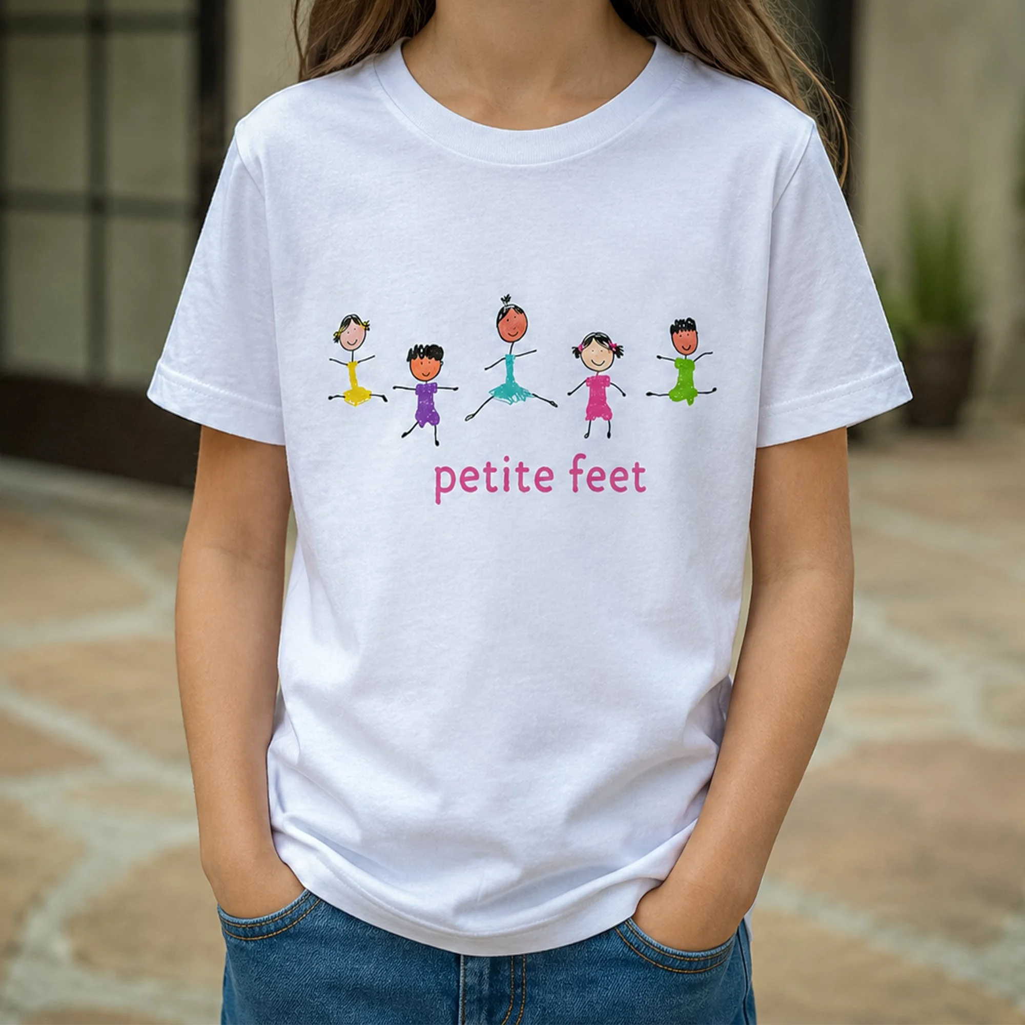 Petite Feet Youth T-Shirt – White
