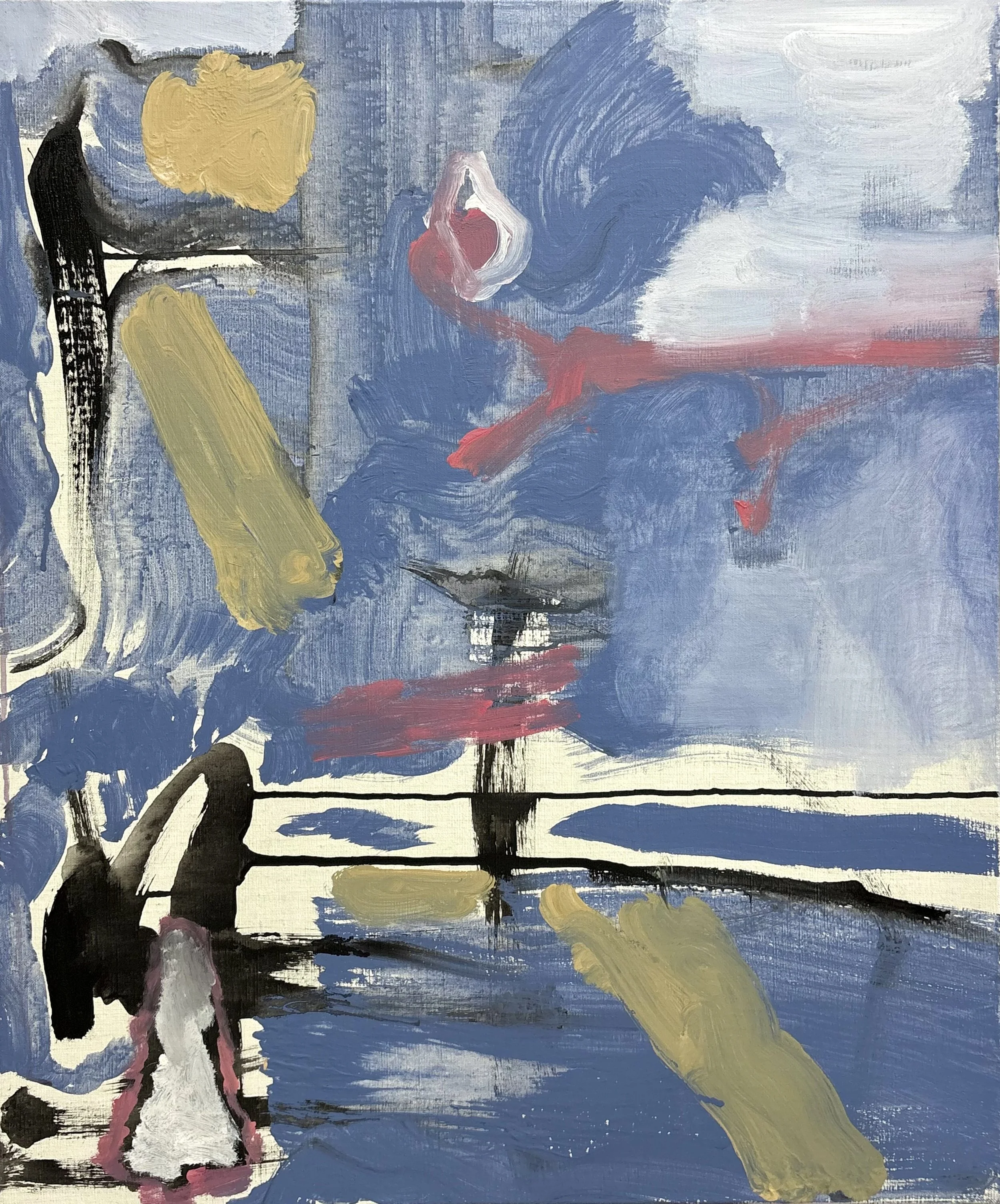 Will you, 2026.  Acrylic on canvas — 72.5 × 60.5 cm. Collaboration with IChin Liao
