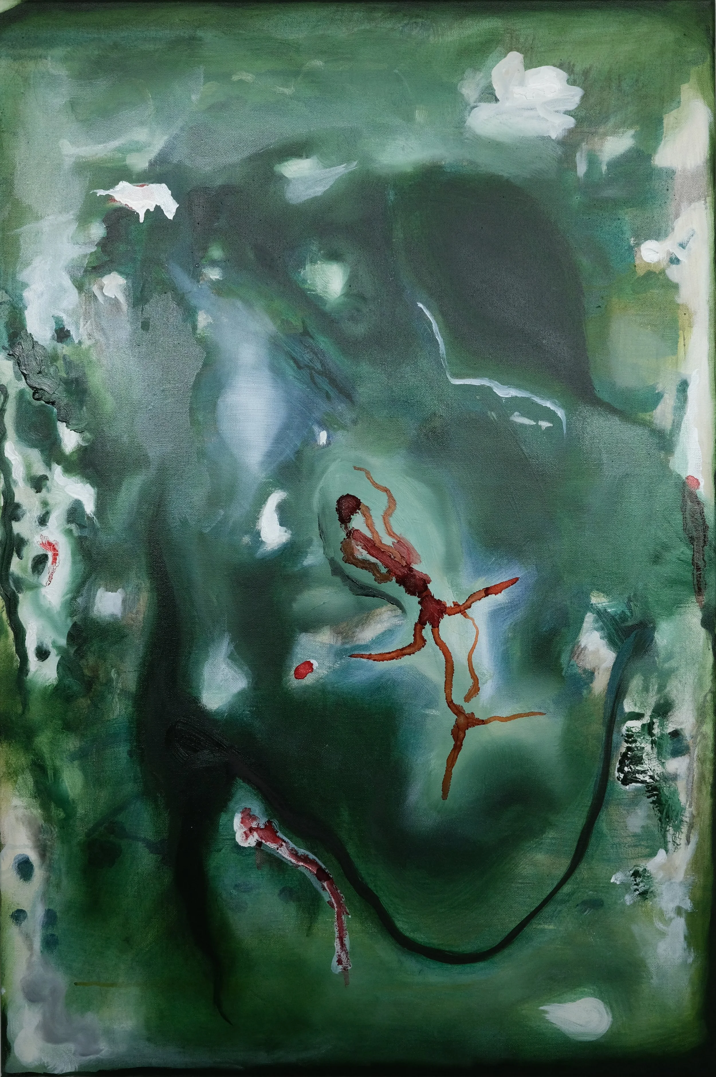 For Zebrina, 2026. Oil, acrylic and ink on canvas
— 91.4 × 61 cm