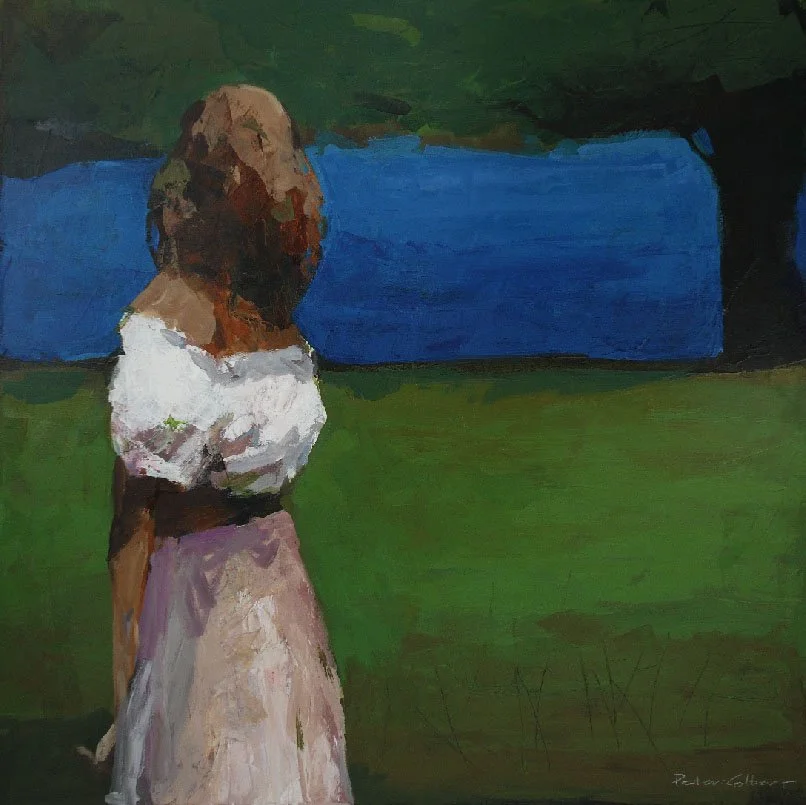 Solitary Gaze, 36 x 36" framed