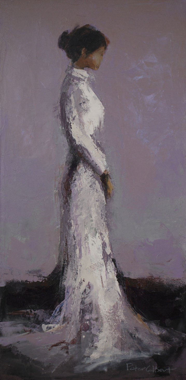 White Gown #3, 36 x 18"