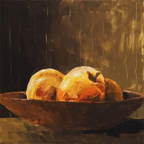 Peach Bowl, 20 x 20”