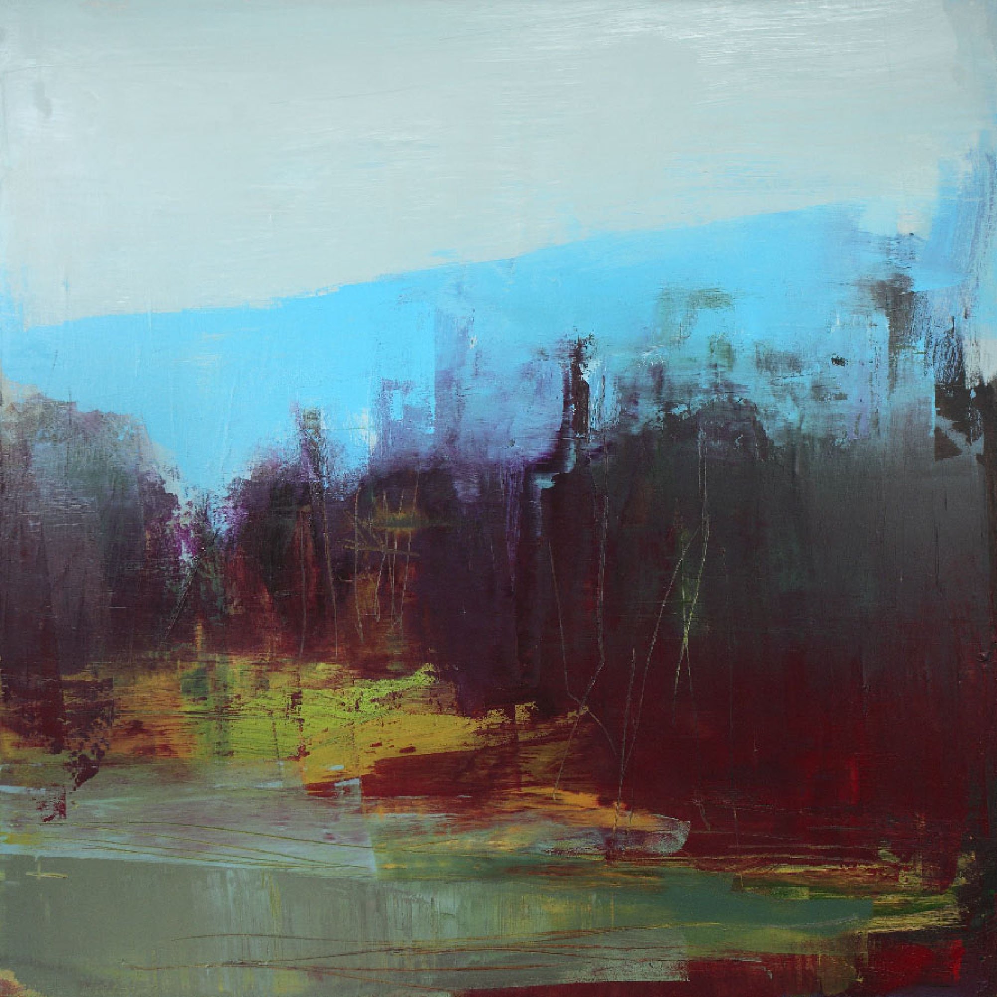 Summer Field, 40 x 40" framed