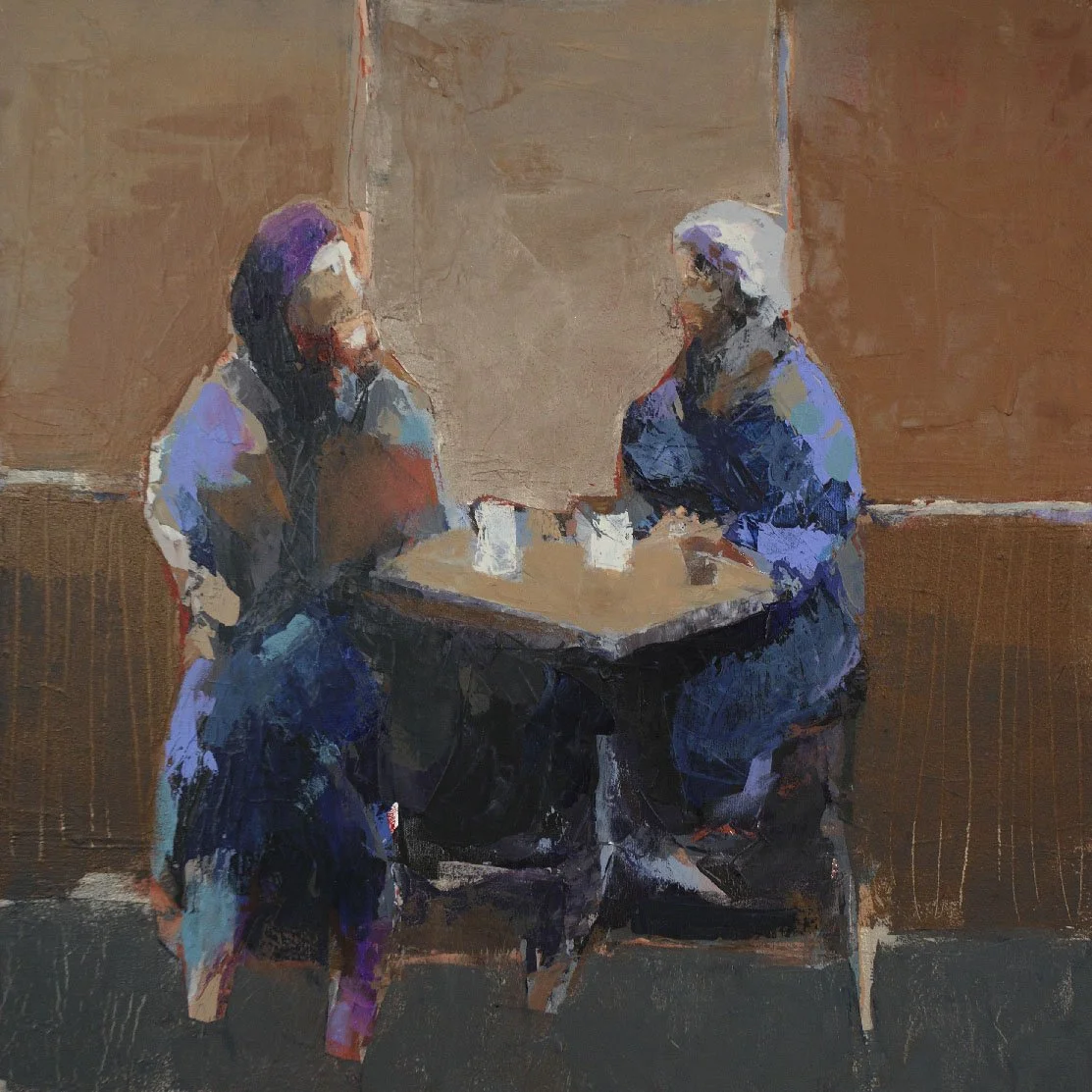 Catching Up, 24 x 24"