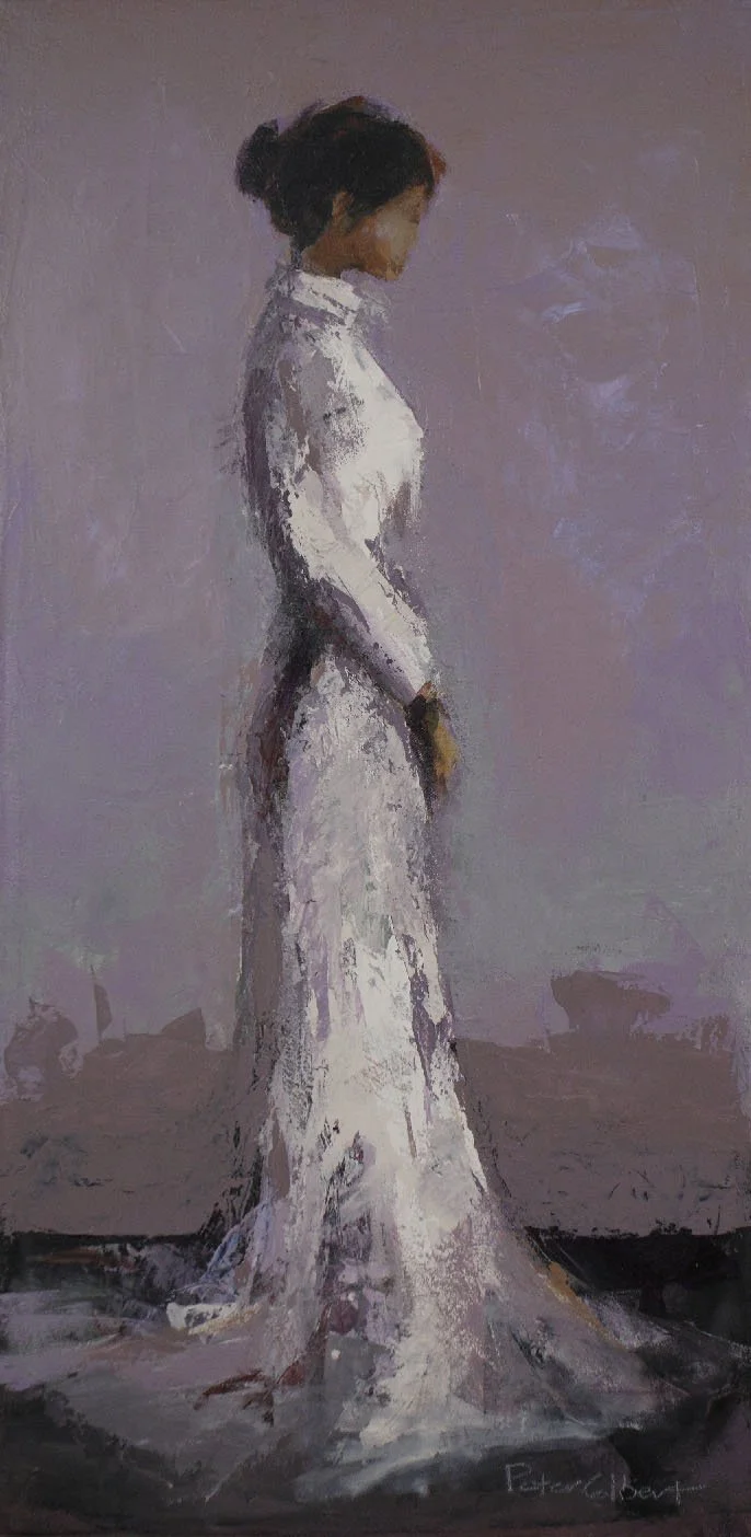 White Gown #3, 36 x 18"