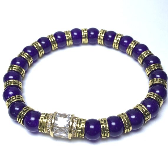Amethyst Stretch bracelet, January, February birthstone