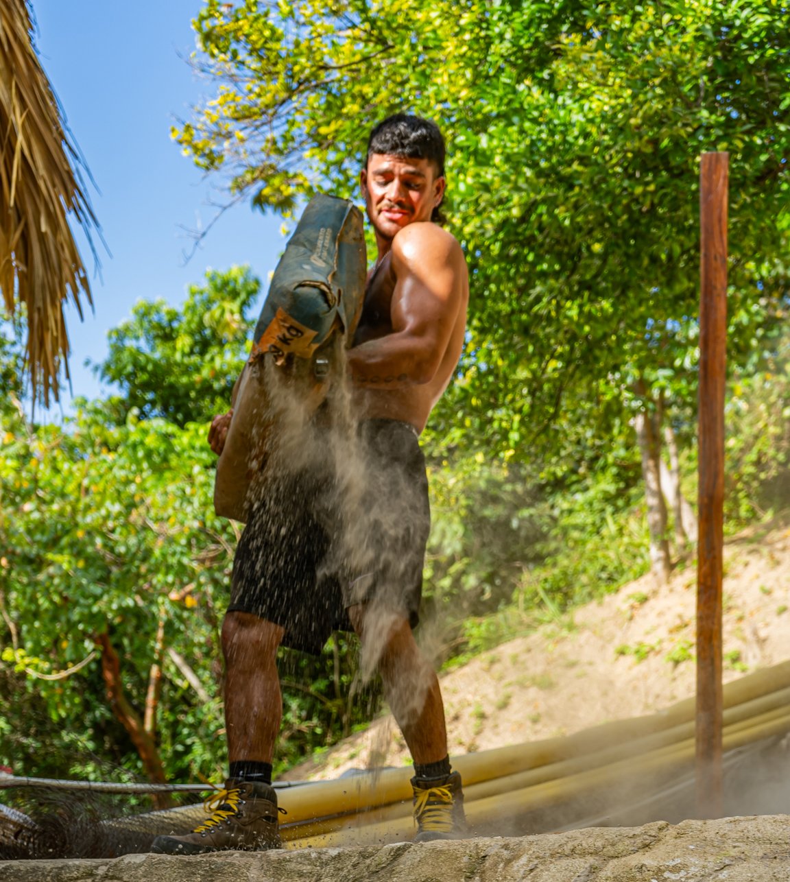 Moving 50 Kilo bags of hardened cement