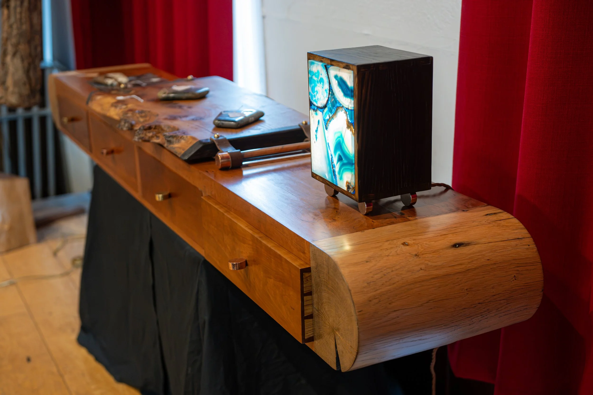 luxury entrance table in historical timber