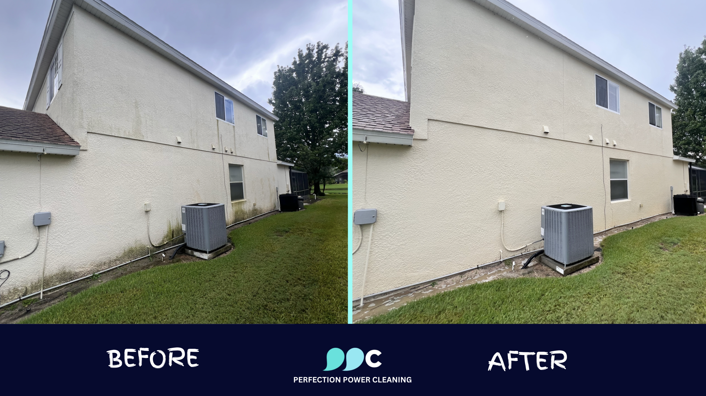 Before and after photo of House Soft Wash in Apopka