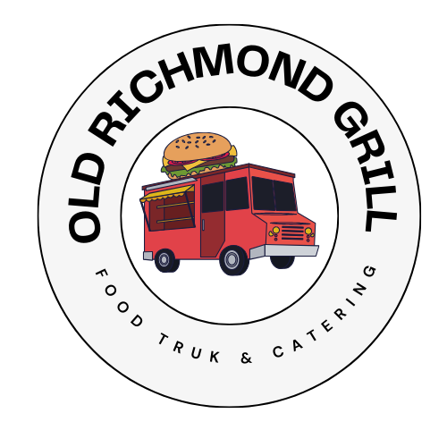 Logo for Old Richmond Grill featuring a food truck with a burger on top and the text 'Old Richmond Grill' and 'Food Truck & Catering'.