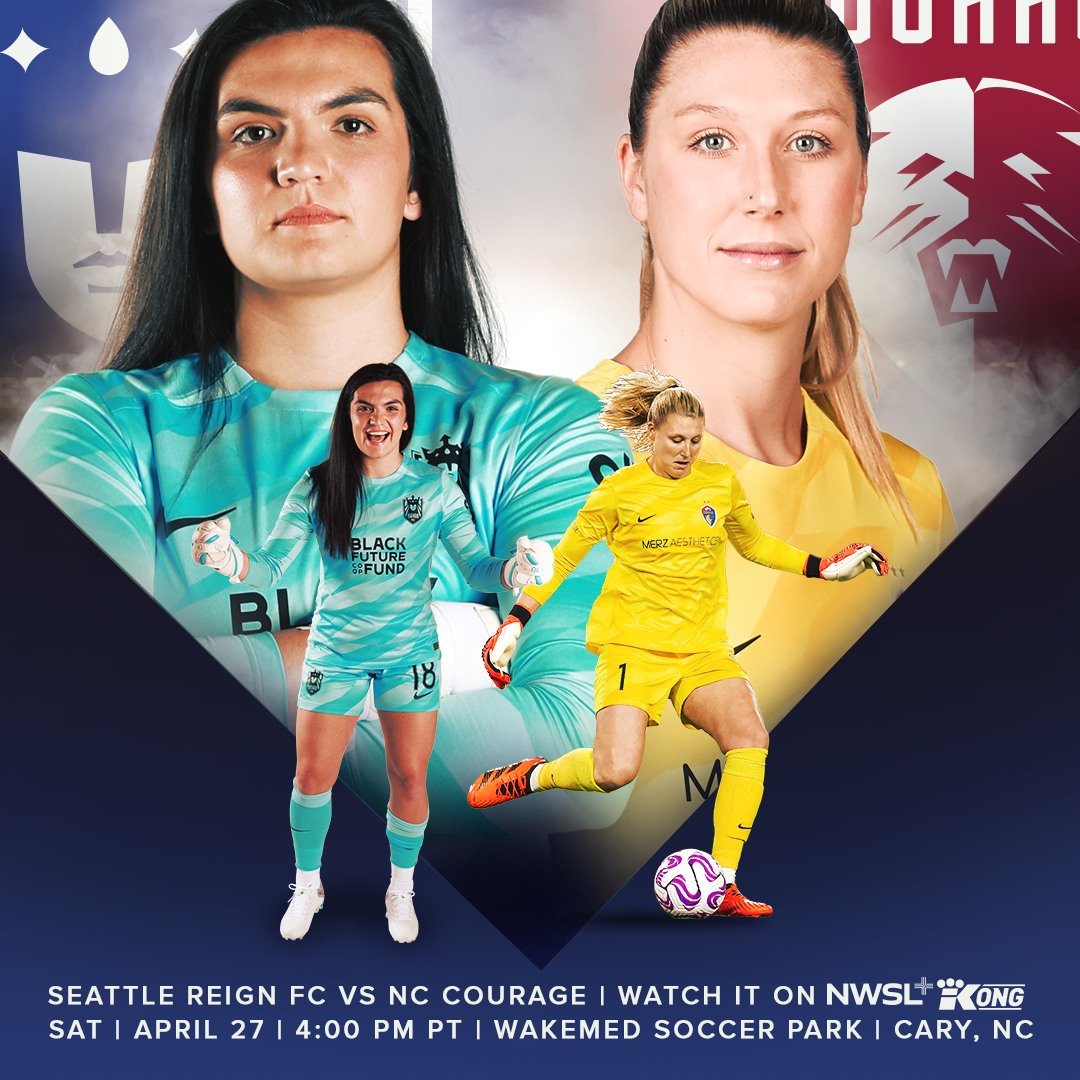 Ready to get after it in North Carolina tomorrow 💪

🆚 @thenccourage 
🏟️ @wmspcary 
🗓️ Saturday, April 27th
⏰ 4:00 pm PT
📺 NWSL+, KONG, KING 5+