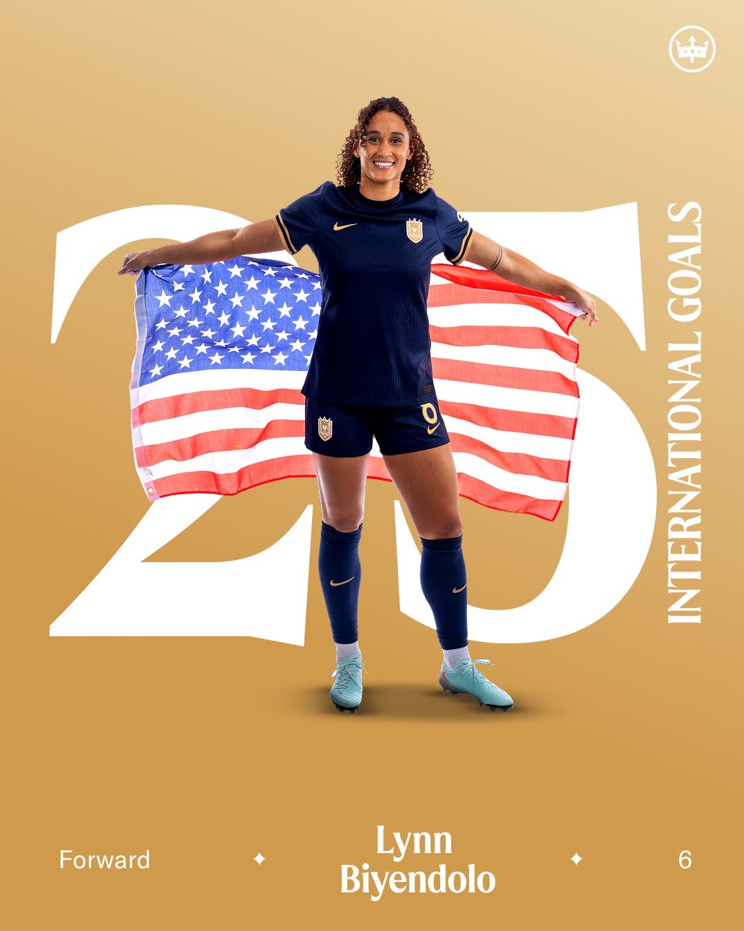 A milestone moment for @lynnwilliams9! ✨

Congratulations to Lynn on her 25th goal for @uswnt!