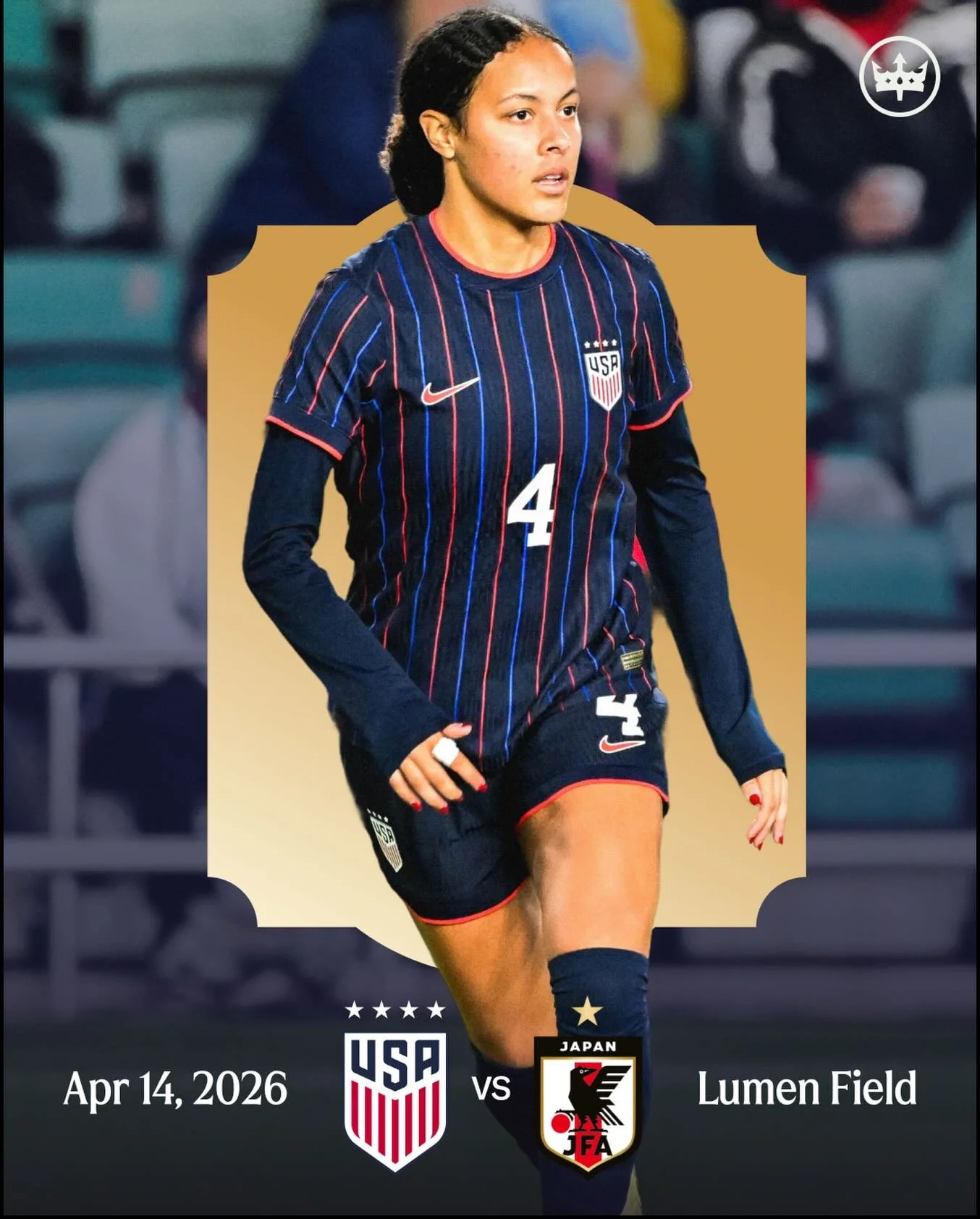 From the&nbsp;international stage to our home pitch! 🏟️

The @uswnt returns to @lumenfield for the first time since 2017&nbsp;on Tuesday, April 14 as they face Japan. Details through the link in our story.