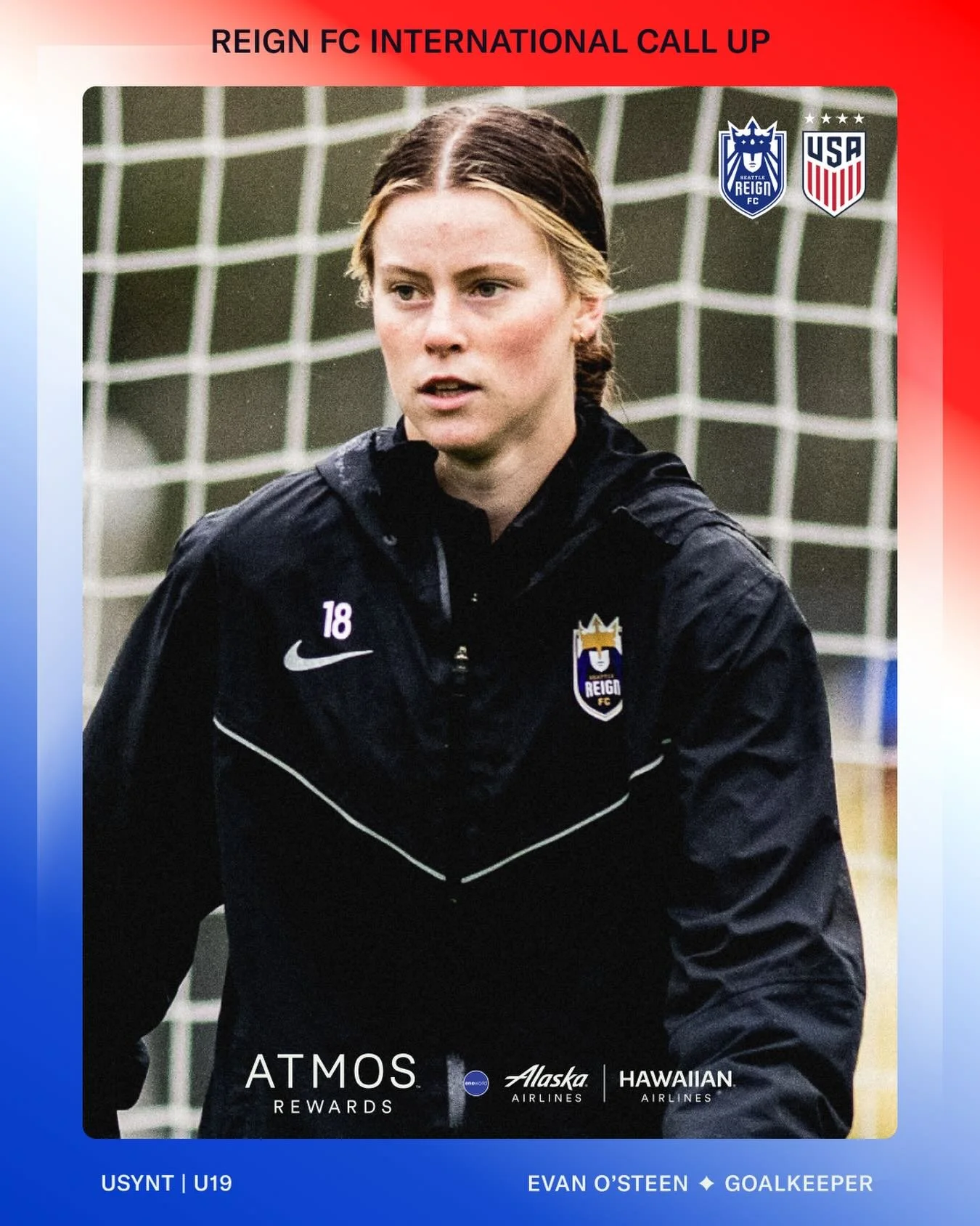 Answering the call ☎️

Evan O&rsquo;Steen has been called up to the @usynt #U19WNT for their upcoming international friendlies against Wales, Czechia and Portugal. 🙌