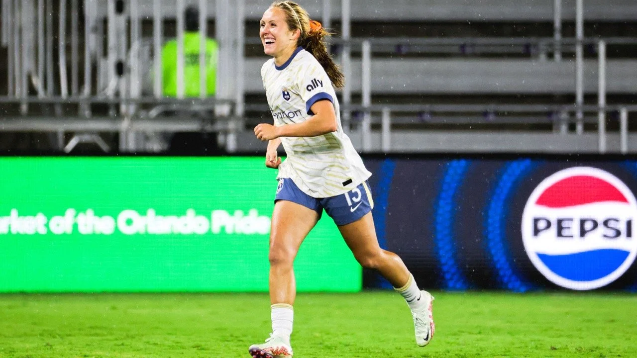 GOAL: Brittany Ratcliffe heads home the game-winner in her Reign FC debut