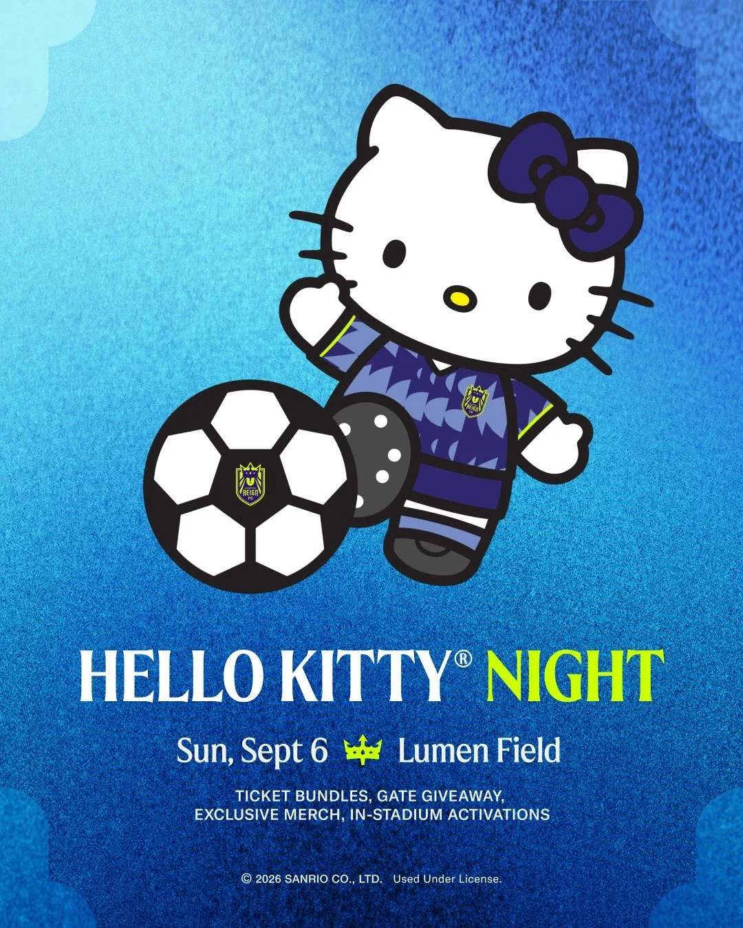 @hellokitty Night is coming to @lumenfield on Sept 6! Join us for a special gate giveaway, ticket offers, exclusive @hellokitty merch, and more! 

🎟️ LINK IN BIO