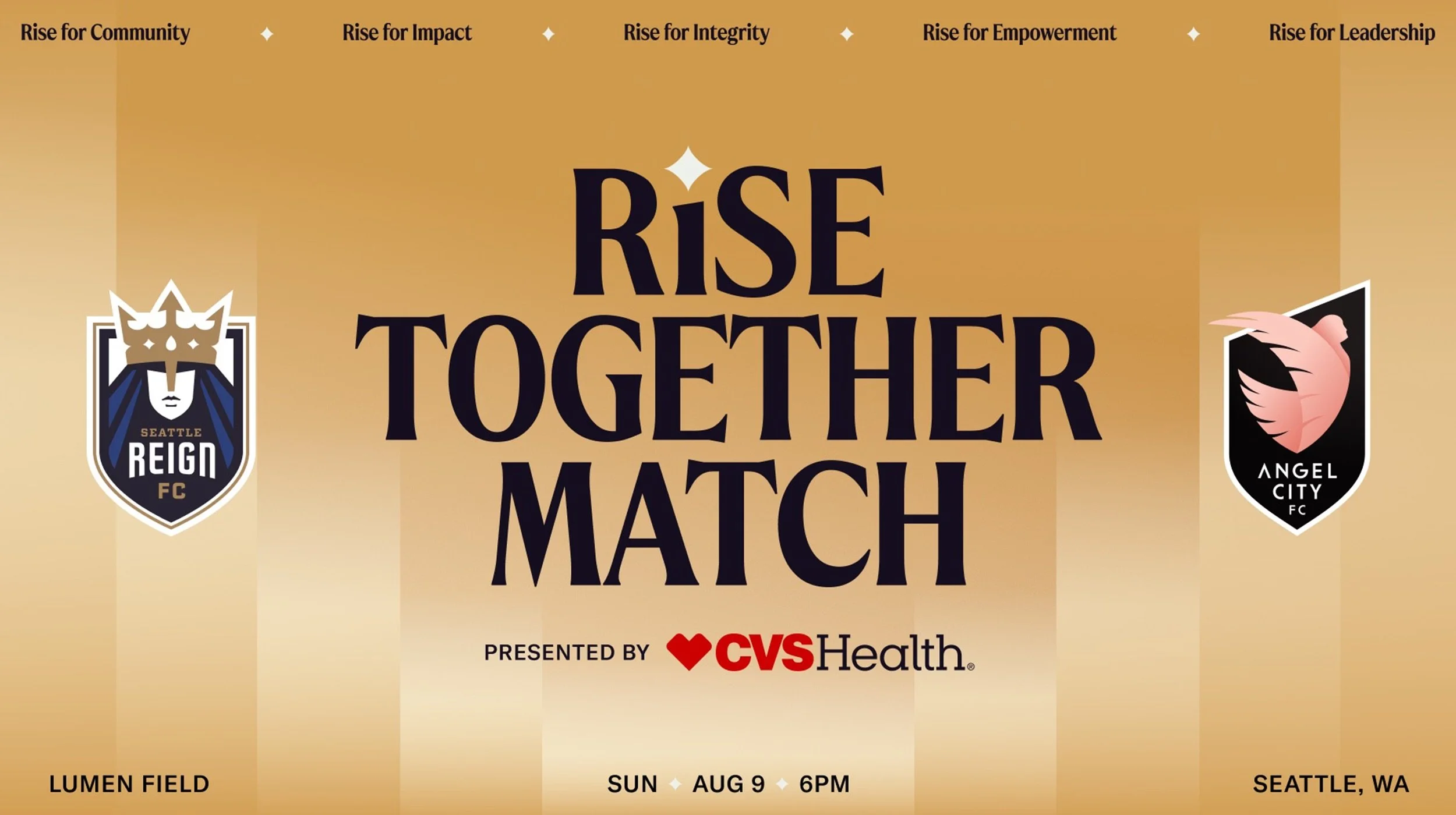 Reign FC to Host Rise Together Match, presented by CVS Health to unite fans through soccer and community impact