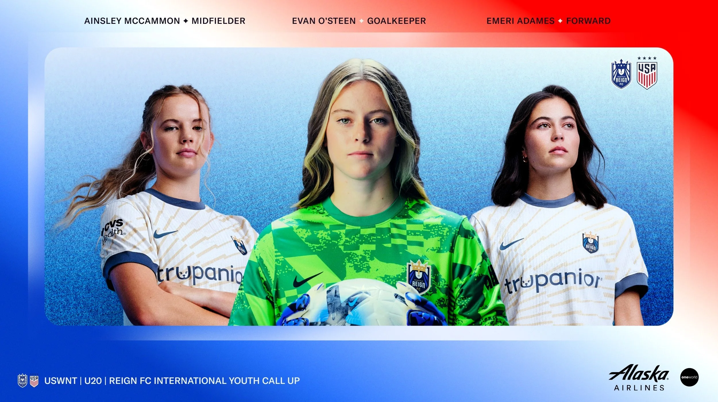 Three Seattle Reign FC Players Named to U.S. U-20 Women’s National Team for 2026 FIFA U-20 Women’s World Cup