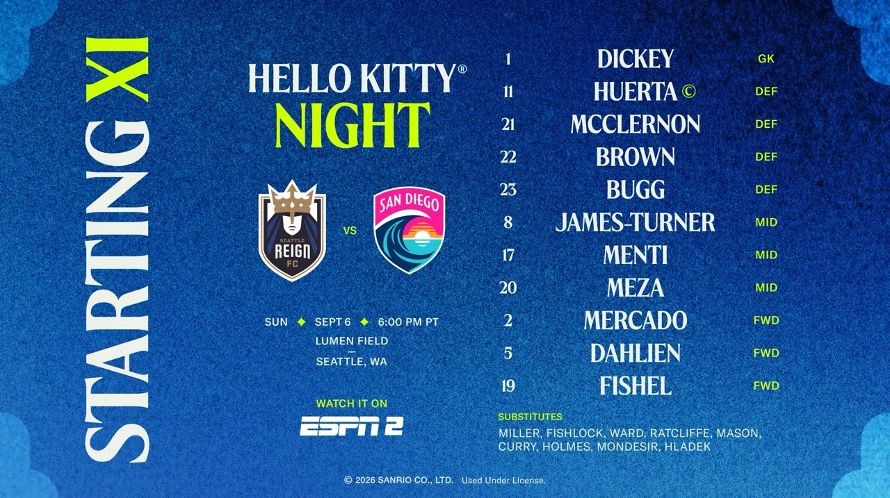 Starting XI: Reign FC vs. San Diego Wave FC