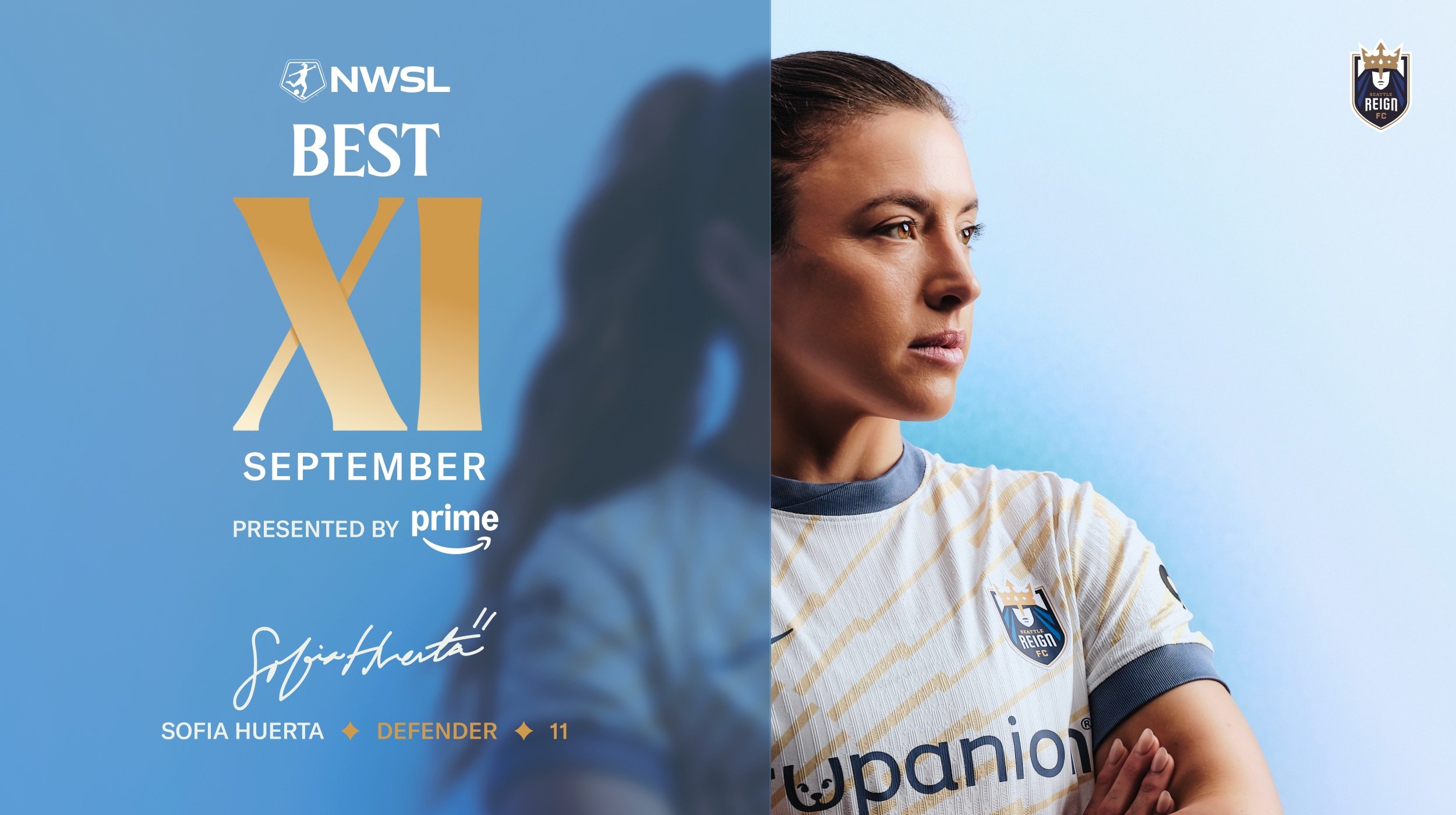 Seattle Reign FC Defender Sofia Huerta Named to NWSL Best XI of the Month, Presented by Amazon Prime