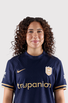 Reign FC midfielder Sofia Cedeño in reflection kit
